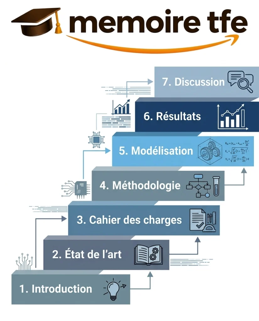 Schéma de la structure type d'un mémoire en ingénierie