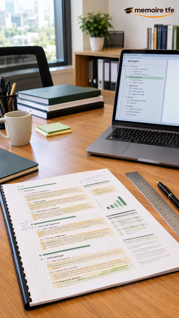 Plan détaillé d'un mémoire en gestion