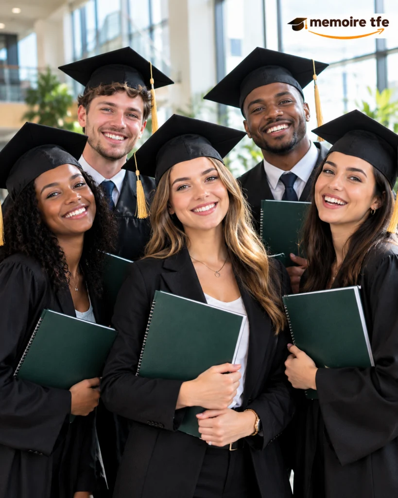 Célébration de diplômés en groupe