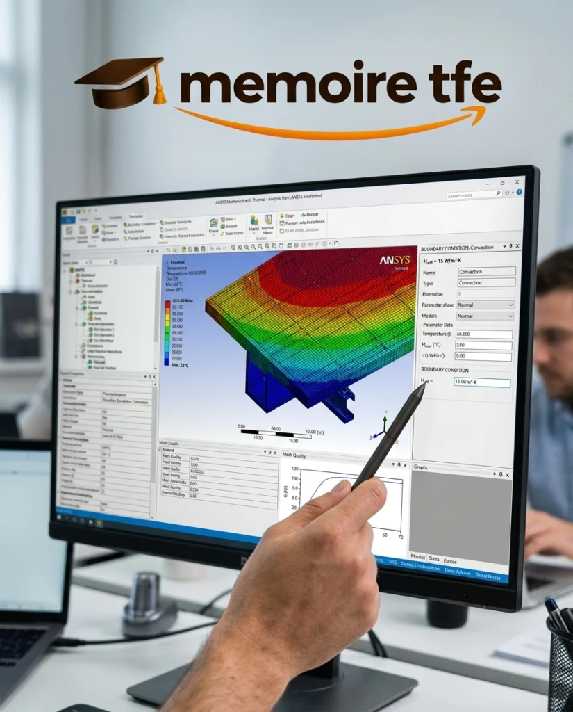 Simulation thermique sur logiciel de CAO pour un mémoire d'ingénierie