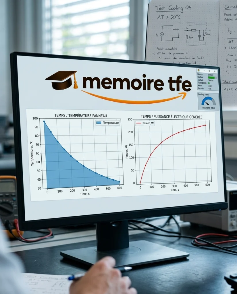 Graphiques d'analyse des résultats d'un mémoire en ingénierie