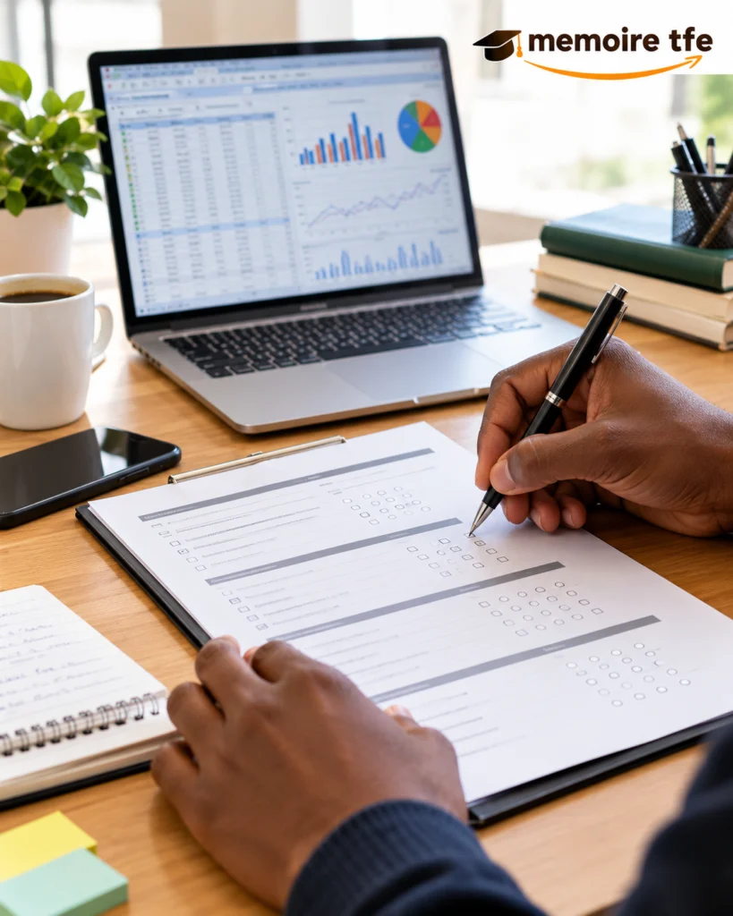 Remplissage d'un questionnaire et analyse de données pour un mémoire en marketing