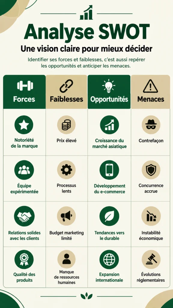 Matrice SWOT appliquée au commerce