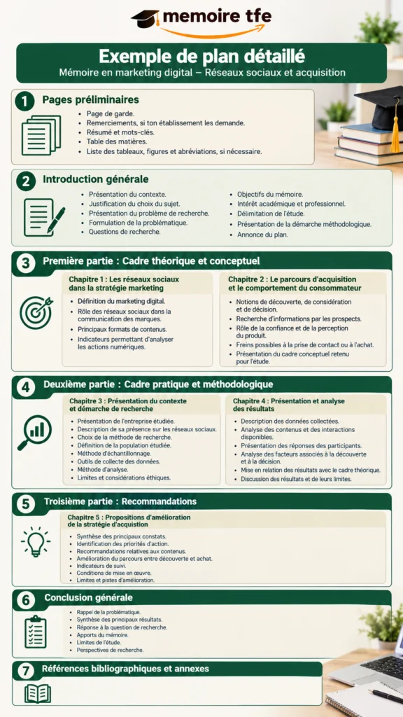 Plan détaillé de mémoire en marketing digital